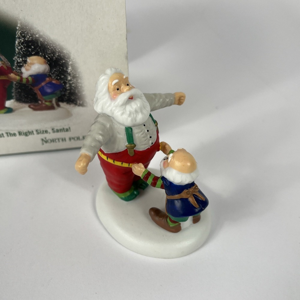 Dept 56 Just the Right Size Santa Figurine North Pole Series in Original Box - Picture 2 of 6